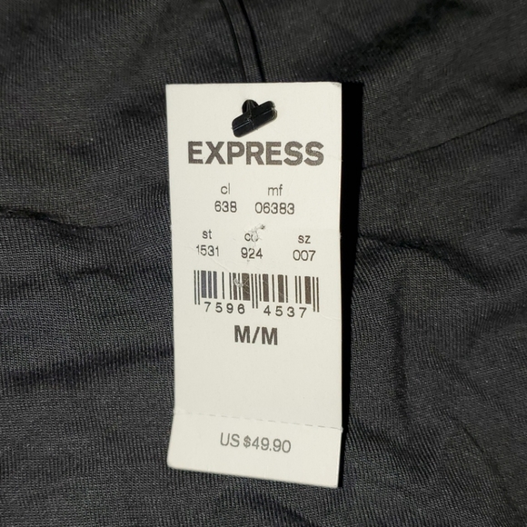 NEW Express grey M sparkle halter tank top - Picture 5 of 6